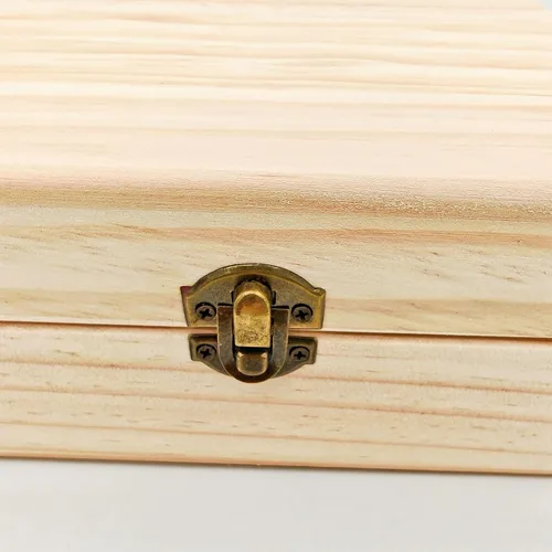 Vista 6 de Anktily Caja organizadora de almacenamiento de madera sin terminar con tapa, caja de madera sin pintar para recuerdos pequeños, joyas, estuche
