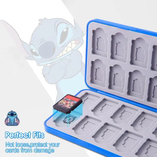 Vista 24 de PERFECTSIGHT Switch Game Case Compatible with Nintendo Switch Game Holder for Switch OLED/ Lite Game Card Case Cartridge with 24 Slots Game Card
