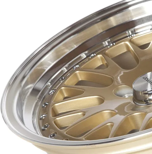Vista 5 de Circuit Performance CP21 16x8 Oro Blanco 4×100 [+0.984 in] compatible con Honda Civic EK EG, Acura Integra, BMW E30, Mazda Miata
