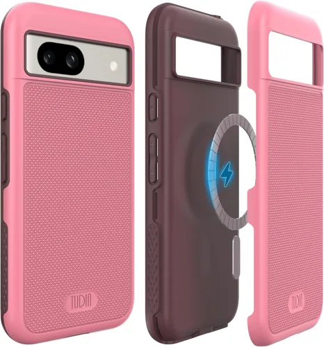 Vista 33 de TUDIA MergeGrip [Compatible con Magsafe] Funda para Google Pixel 7a 2023, [Probada contra caídas de grado militar] Borde elevado para protección
