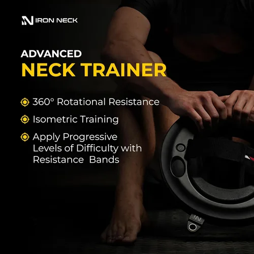 Vista 2 de Iron Neck - Advanced Neck Trainer, Strengthener, Exerciser, & Rehabilitation Device to Relieve Pain & Improve Posture - Workout & Strength Training