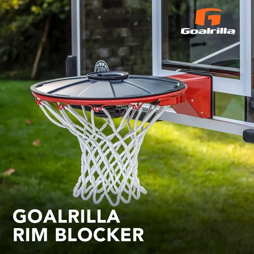 Vista 2 de Goalrilla El bloqueador de llantas de baloncesto protege tu aro con un sistema de bloqueo, color negro