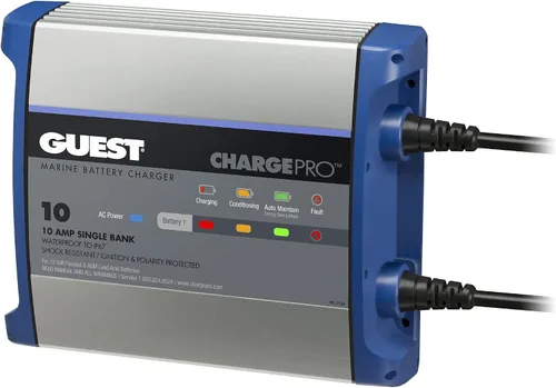 Vista 6 de Guest 2707A Guest - Cargador de batería a bordo 8A/12V, 2 bancos, entrada de 120 V