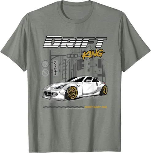 Vista 28 de Z34 370 Fairlady Z - Camiseta gráfica de cuerpo ancho, Negro, S