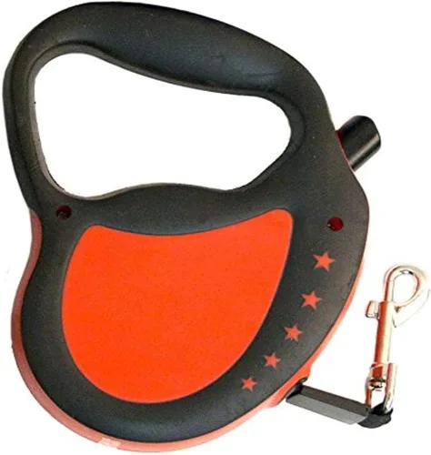 Vista 4 de Hyper Pet Correa retráctil para perro, correa de paseo de 8 pies para perros de hasta 8 libras, extra pequeña, azul