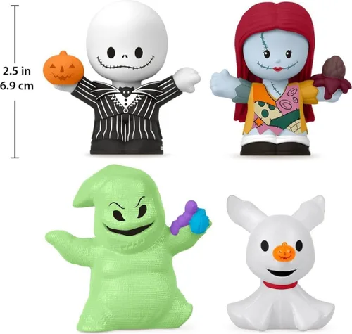 Vista 5 de Little People Collector Set de Edición Especial de Disney Tim Burton’s The Nightmare Before Christmas para Adultos y Fans, 4 Figuras en un Paquete