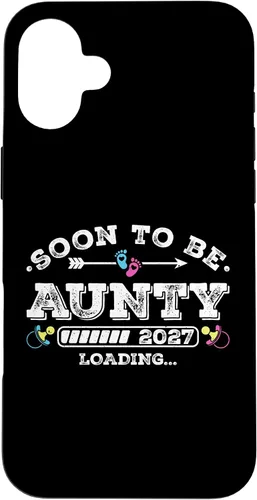 Vista 23 de Soon to Be Aunty 2027 Loading for Pregnancy Announcement Case for iPhone 17