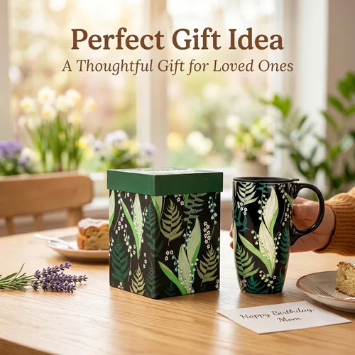 Vista 7 de Topadorn Taza de viaje de café de cerámica con caja de color y asa, taza de té de cerámica de 17 onzas para trabajo de oficina, tapa resistente a