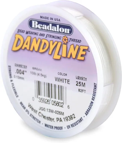 Vista 8 de Beadalon Dandyline - Hilo para tejer y atar cuentas, 0.005 in / .004 pulgadas, negro, 82.0 ft