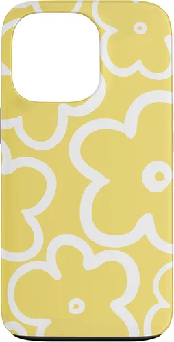 Vista 10 de iPhone 16 Cute Flower Pattern Wildflower Lemon Yellow and White Floral Case