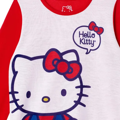 Vista 2 de Hello Kitty Girls Pajama Pants and Sleep Shirt Sets 4 Piece PJ Top and Bottom Sleepwear Set for Girls Pajamas for Kids
