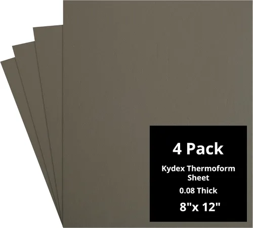 Vista 98 de Kydex Sheets - Solid Color DIY Kit for Crafting Holsters, Sheaths, and Mag Pouches - (8x8, 8x12, 12x12), Premium Thermoform Sheets - Thick, Durable