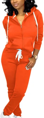 Vista 5 de Mrskoala Conjuntos de dos piezas para mujeres Chándal Conjuntos de sudadera Conjuntos de entrenamiento para trotar Ropa de descanso con bolsillo
