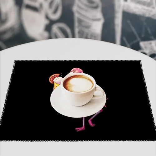 Vista 7 de Flamingo Beer Placemats Set of 6 Resistant Table Mats Washable Place Mats for Dinner Party Table Decoration