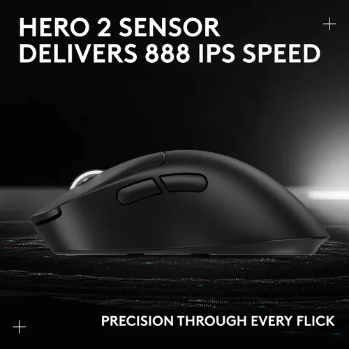 Vista 13 de Logitech G PRO X Superlight 2 DEX Lightspeed - Mouse inalámbrico para juegos, 2.12 onzas, calidad profesional con 5 botones programables, carga