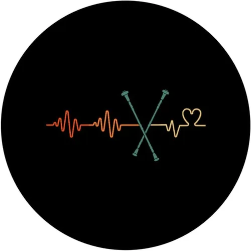 Vista 3 de Heartbeat Baton Girando Divertido Retro Twirler Regalo para niños PopSockets Intercambiables PopGrip