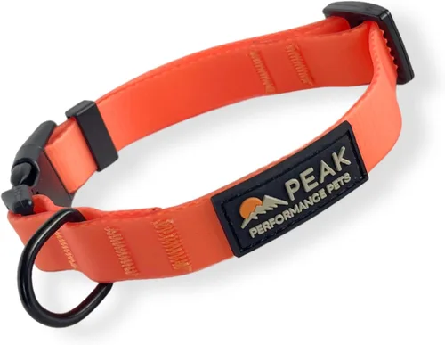Vista 6 de Overlook Collar Impermeable para Perros Pequeño Aqua/Naranja Tribal, Duradero, Cómodo, Moderno Cachorros y Perros Pequeños Fácil de Limpiar, A