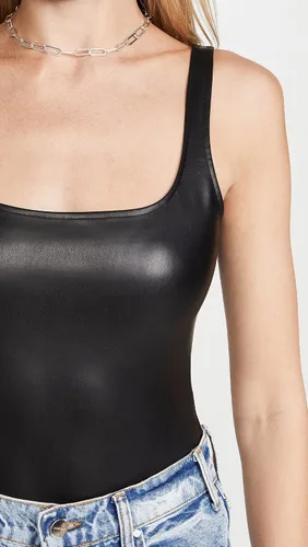 Vista 2 de Susana Monaco Body sin mangas de piel sintética para mujer