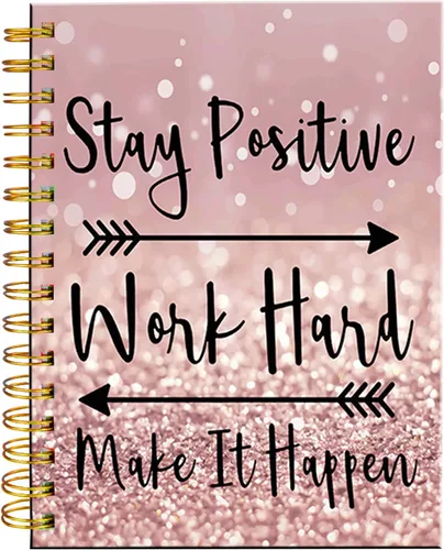 Vista 7 de Cuaderno de espiral iampanda, encuadernación fuerte de doble alambre con papel premium para mujeres, 60 hojas A5, cuaderno/diario rayado