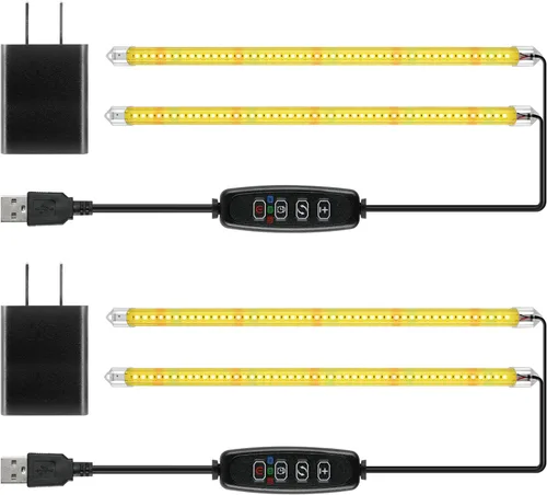 Vista 16 de iPower - Lámpara LED de crecimiento con espectro completo para plantas de interior, cuello de cisne ajustable, 2/3 modos de luz y 5/10 niveles