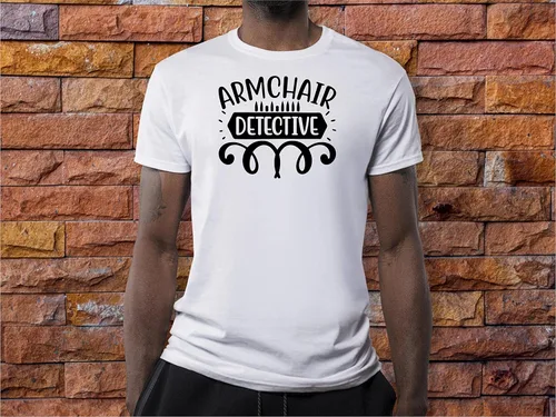 Vista 2 de SEC Apparel True Crime - Parches termoadhesivos de transferencia de letras para camisetas, ropa de tela (sillón-detective)