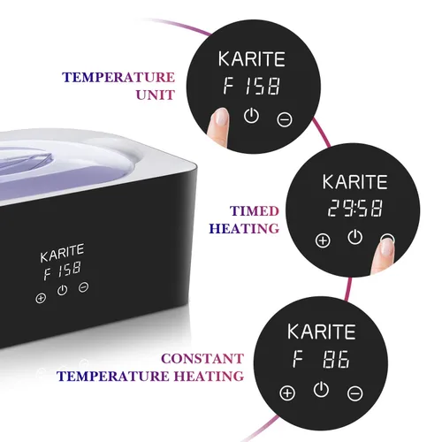 Vista 4 de Máquina de cera de parafina para manos y pies - Karite Baño de cera de parafina 4000ml (135.3 fl oz) Calentador de cera de parafina Kit hidratante