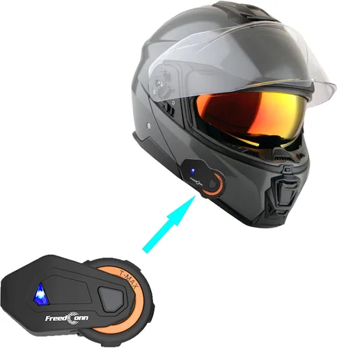 Vista 15 de Martian Casco modular de cara completa para motocicleta, protector solar con doble visera: HG362 azul amarillo
