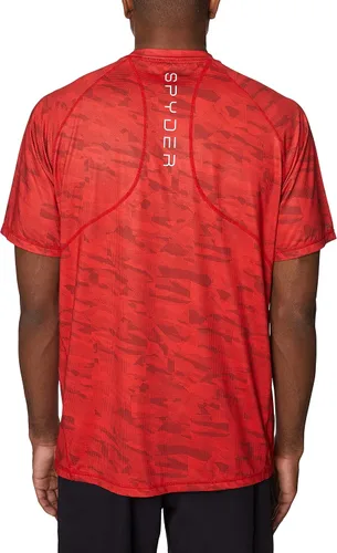 Vista 3 de Spyder Rashguard de manga corta de camuflaje digital estándar para hombre