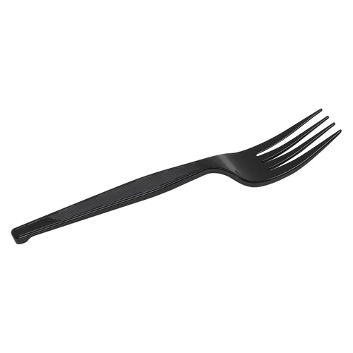 Vista 5 de Dixie, tenedor de poliestireno de peso medio, 6.31 pulgadas de largo (estuche de 1000), Negro, 10