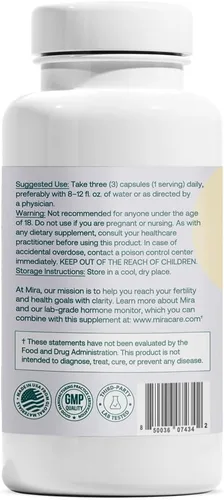 Vista 8 de MIRA Suplemento de SOP, Myo Inositol y D-Chiro Inositol Proporción 40:1, ayuda a promover el equilibrio hormonal y apoyar la salud ovárica