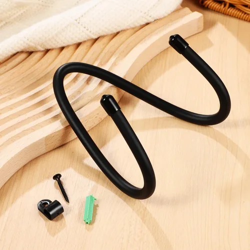 Vista 8 de Perchero de pared para sombreros, 2 ganchos para sombreros, organizador de sombreros de pared, organizador de sombreros, sombreros, montaje en pared