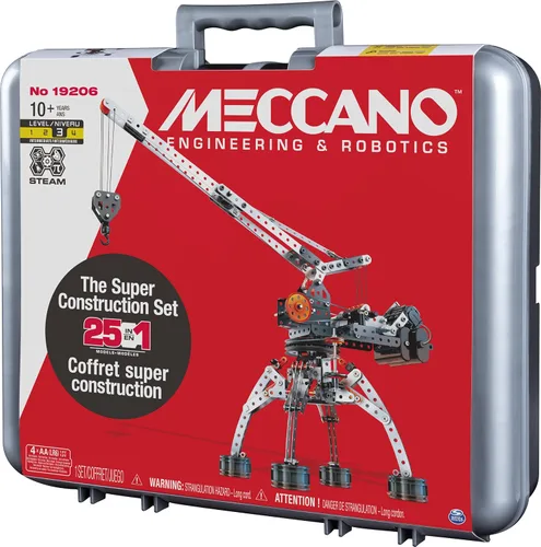 Vista 8 de MECCANO, Super Construction - Juego de construcción motorizado 25 en 1, juguete educativo STEAM, 638 piezas, para edades de 10 años en adelante