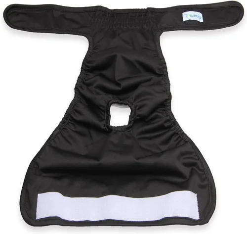 Vista 3 de Teamoy 4 piezas de pañales lavables para perras, fundas reutilizables para pañales de perras, superabsorbentes y cómodas, XS