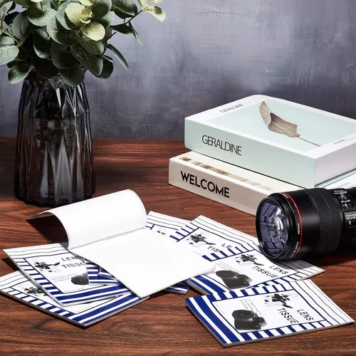 Vista 7 de 1000 piezas de papel de limpieza de lentes de tejido a granel para lentes de cámara, microscopios, pantallas de computadora, lupas, gafas, 20