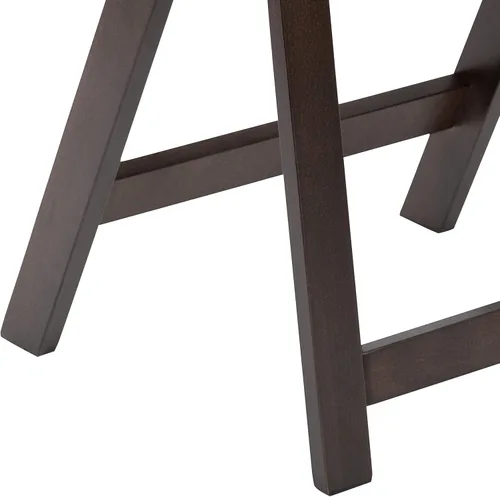 Vista 6 de EMMA + OLIVER Silla plegable de madera de chocolate con asiento acolchado de vinilo desmontable
