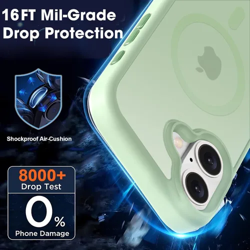 Vista 308 de MOCCA - Funda magnética resistente para iPhone XR de 6.1 pulgadas, compatible con MagSafe, funda con protección contra caídas de grado militar