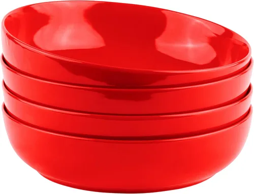 Vista 8 de KooK Tazón para pasta, ensaladeras, sopa, cuencos para servir, cerámica, gran capacidad, apto para microondas y lavavajillas, juego de 4, 40 onzas