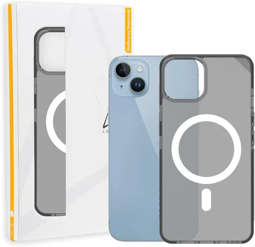 Vista 10 de Armor Signature - Funda compatible con MagSafe, para iPhone 14 (transparente con cinta gris)