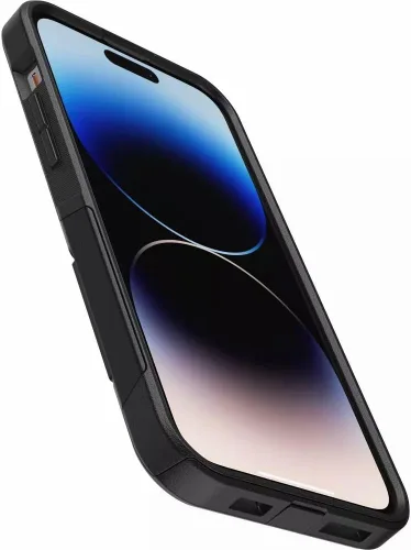 Vista 4 de OtterBox iPhone 14 Pro Max (Solo) - Estuche de la Serie Commuter - Negro - Delgado y Resistente - Apto para Bolsillo - con Protección de Puertos