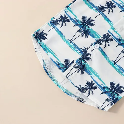 Vista 6 de fhutpw Ropa para bebé y niño pequeño 2T 3T 4T 5T Verano Niños Conjunto de camisa de manga corta con botones y pantalones cortos