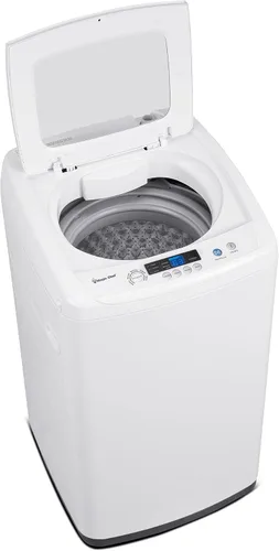 Vista 5 de Lavadora de carga superior portátil compacta de 0.9 pies cúbicos en color blanco