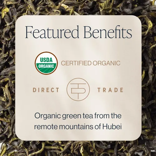 Vista 2 de Rishi Tea Té verde jazmín – Té orgánico de hojas sueltas, té verde chino perfumado con cafeína con aroma y sabor floral, 4 onzas, más de 16 porciones