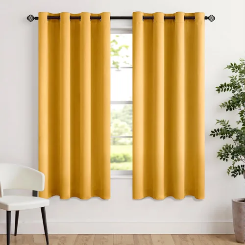 Vista 17 de MIULEE Cortinas opacas para dormitorio o sala de estar, juego de 2 paneles de cortina para ventana con aislamiento térmico y bloqueo de luz