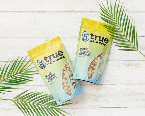 Vista 5 de True California Pistachos orgánicos secos tostados y ligeramente salados marinos (1 libra) en la cáscara - Snacks saludables, veganos y sin gluten