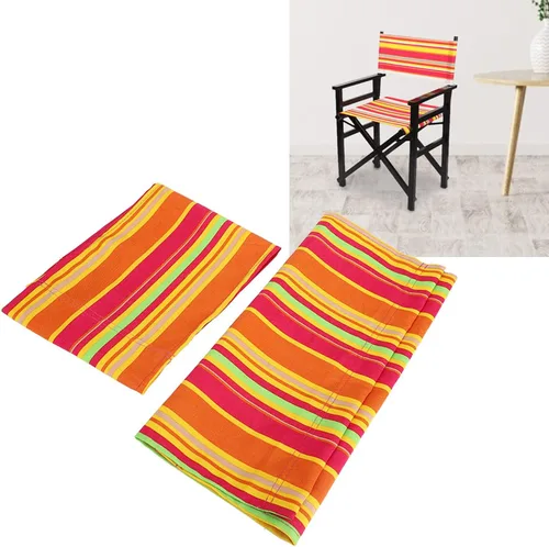 Vista 9 de Pilipane Lona de repuesto para silla de director, asiento y respaldo de silla de maquillaje, protector de taburete de lona de algodón para silla