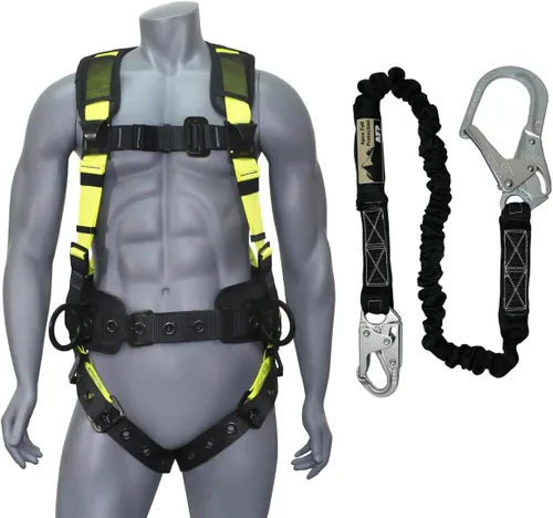 Vista 14 de Kit de arnés de protección contra caídas cómodo AFP Demon – Arnés de seguridad de cuerpo completo OSHA/ANSI PPE para trabajo de construcción