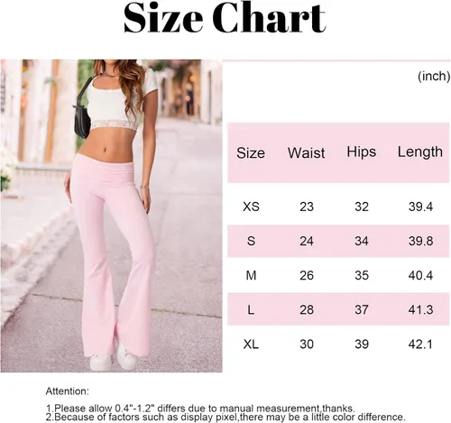 Vista 6 de PRIVIMIX Leggings acampanados de cintura baja para mujer, pantalones de yoga con corte de bota, pantalones deportivos