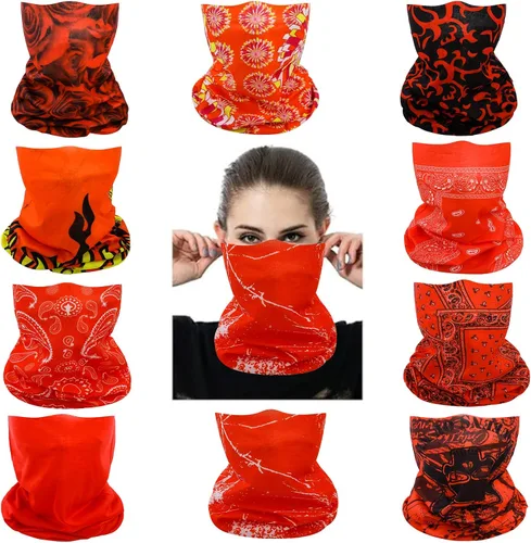 Vista 37 de Mascarillas de Polaina para el Cuello, Bufanda en Tubo, Bandanas Sin Costuras, Pañuelos para el Rostro, Cubierta Multiusos para la Cabeza
