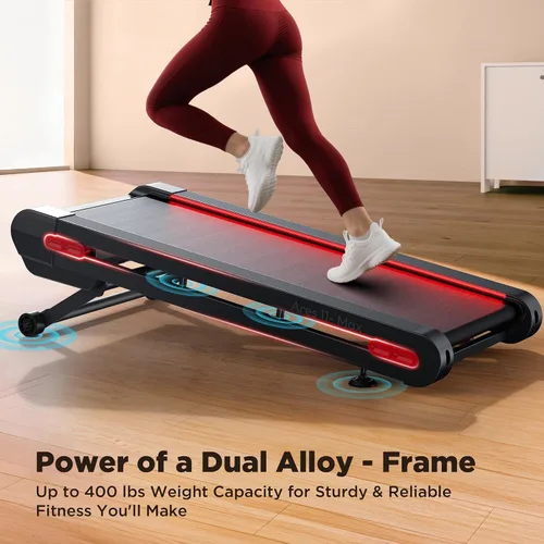 Vista 4 de Jogwell Walking Pad Treadmill with 12%/20% Auto Incline, 43"x18" Extra-Wide