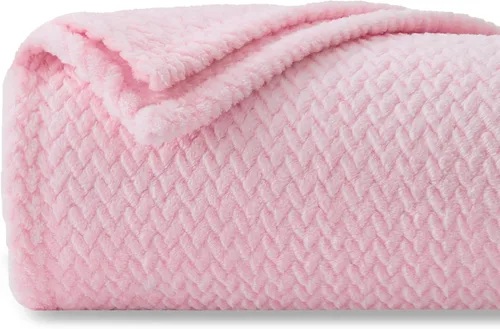 Vista 24 de NEWCOSPLAY Manta de Tiro Súper Suave Aqua Franela Sedosa Premium Fleece con Patrón de Hojas Ligera Manta de Cama para Uso en Todas las Estaciones